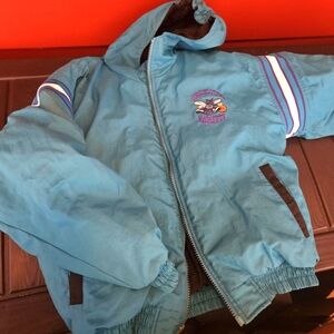 VINTAGE Charlotte Hornets ProPlayer Reversible Winter Bomber Jacket
